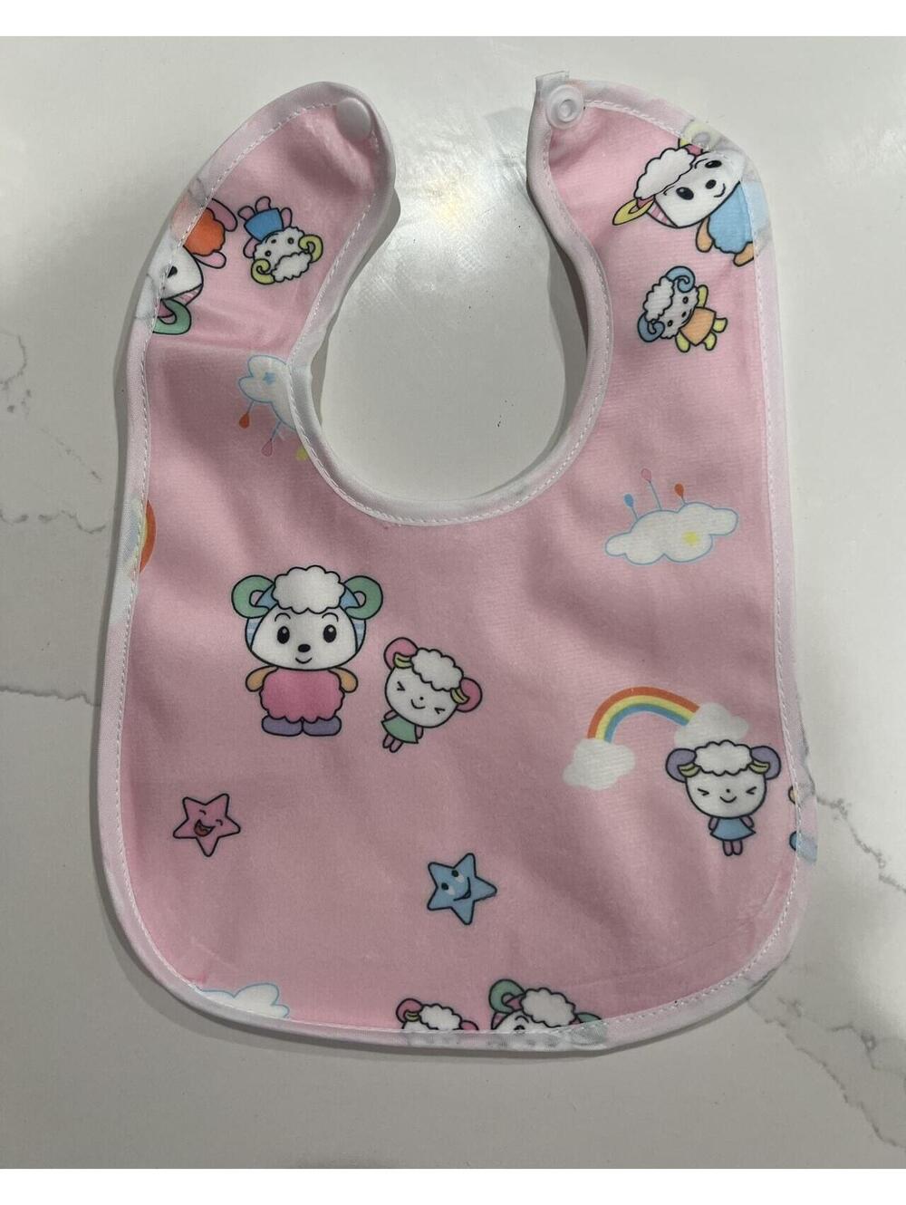 Daddy's Little One Bibs, Baby Girl's  Apron Bib, Pink, Set of 3